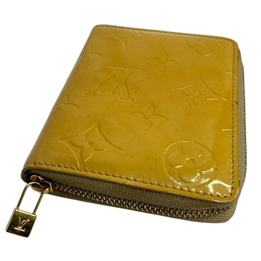 Louis Vuitton Yellow Vernis Patent Leather Bi-fold Zip Around Wallet BJ1909 - Picture 5 of 13